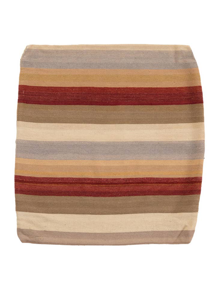 Detail image of 3' 1 x 3' 3 Hand Woven Pillow Wool Square Rug
