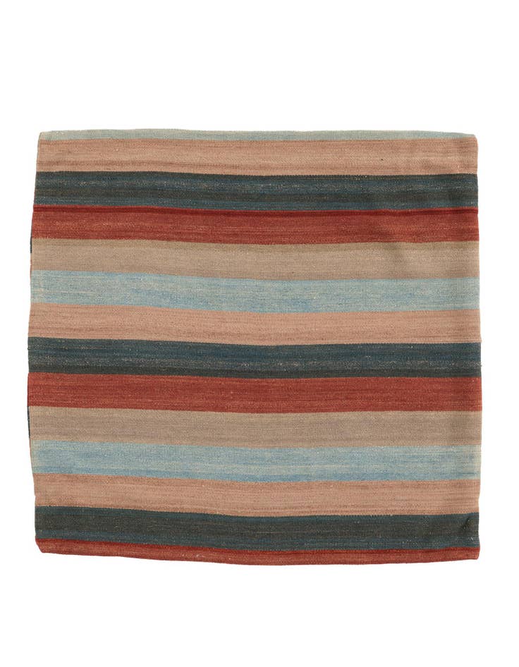 Detail image of 3' 2 x 3' 3 Hand Woven Pillow Wool Square Rug