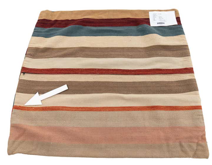 3' 3 x 3' 4 Hand Woven Pillow Wool Square Rug