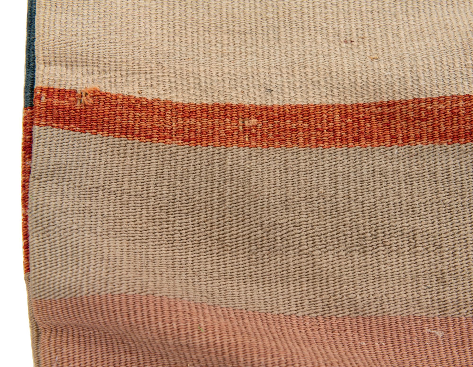 3' 3 x 3' 4 Hand Woven Pillow Wool Square Rug