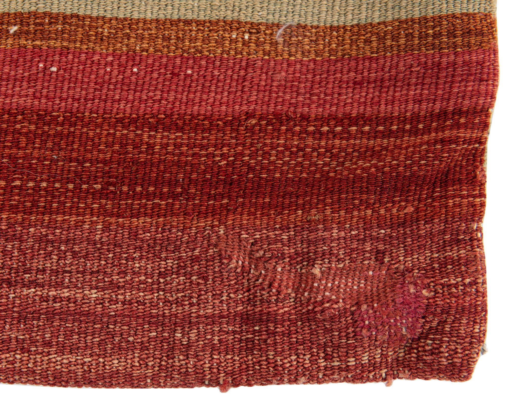 3' 2 x 3' 4 Hand Woven Pillow Wool Square Rug