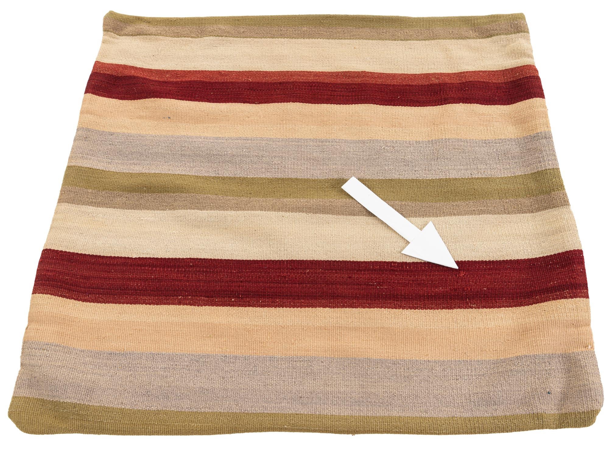 2' 10 x 3' Hand Woven Pillow Wool Square Rug