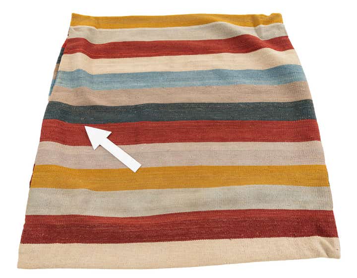 3' 2 x 3' 3 Hand Woven Pillow Wool Square Rug