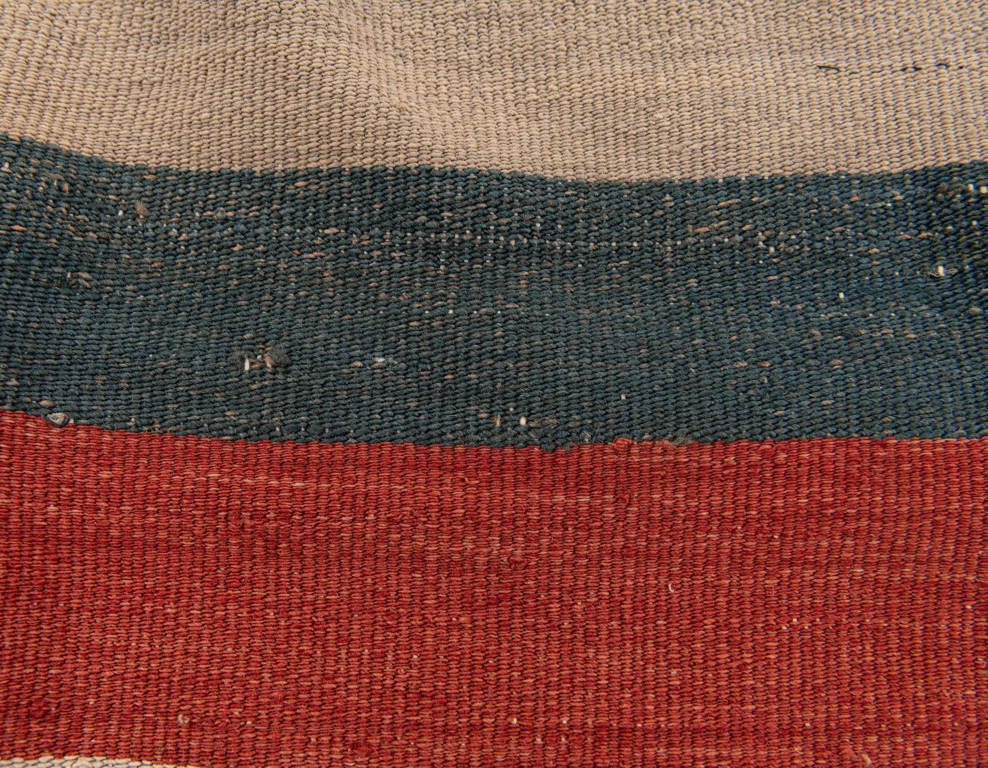 3' 2 x 3' 3 Hand Woven Pillow Wool Square Rug