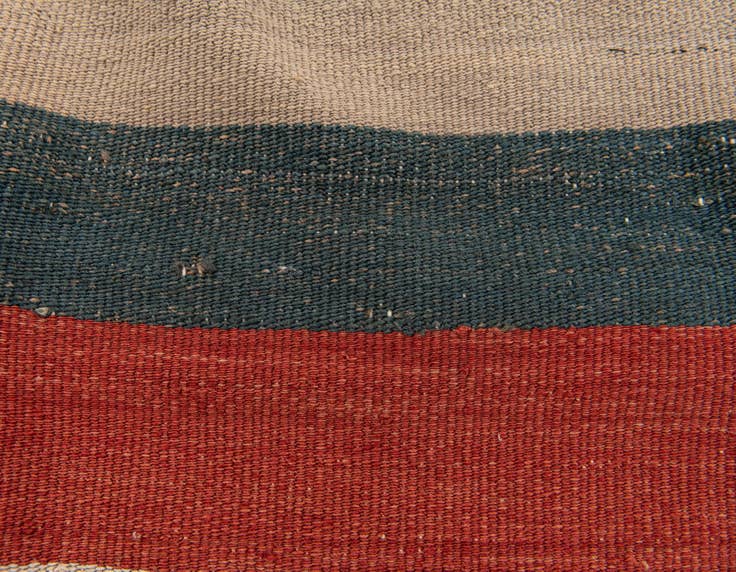 Detail image of 3' 2 x 3' 3 Hand Woven Pillow Wool Square Rug