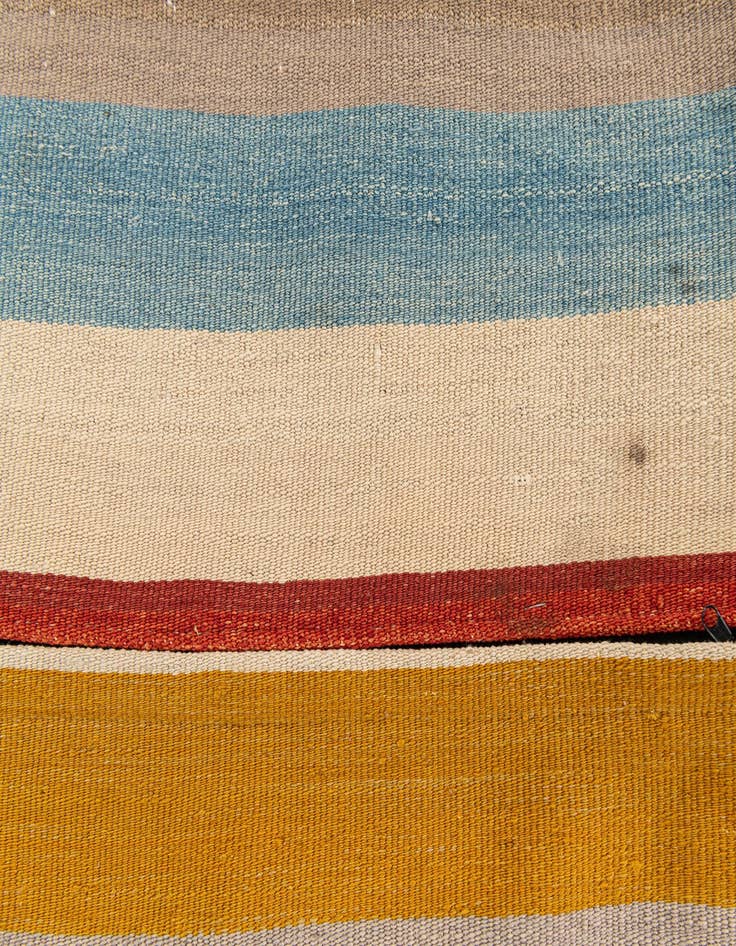 Detail image of 3' 2 x 3' 3  Hand Woven Pillow Wool Square Rug