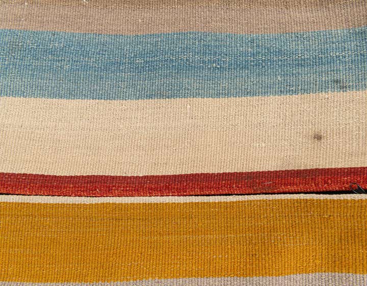 3' 2 x 3' 3 Hand Woven Pillow Wool Square Rug