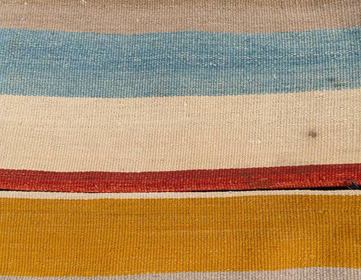 Detail image of 3' 2 x 3' 3 Hand Woven Pillow Wool Square Rug