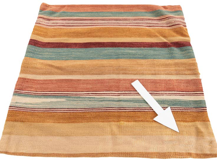 Detail image of 2' 5 x 2' 5 Hand Woven Pillow Wool Square Rug