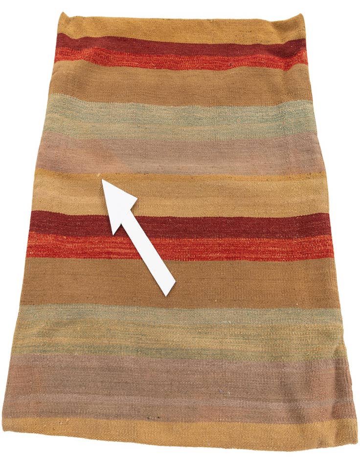 Detail image of 2' 5 x 2' 5 Hand Woven Pillow Wool Square Rug