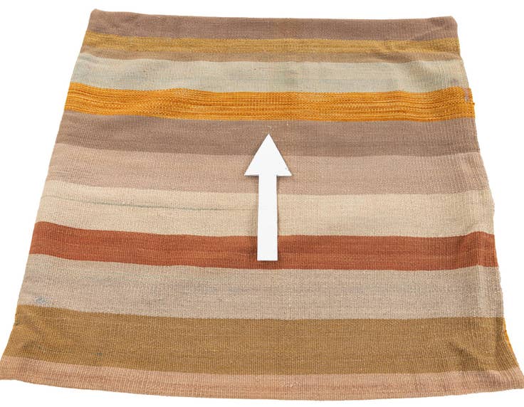 Detail image of 2' 5 x 2' 6 Hand Woven Pillow Wool Square Rug