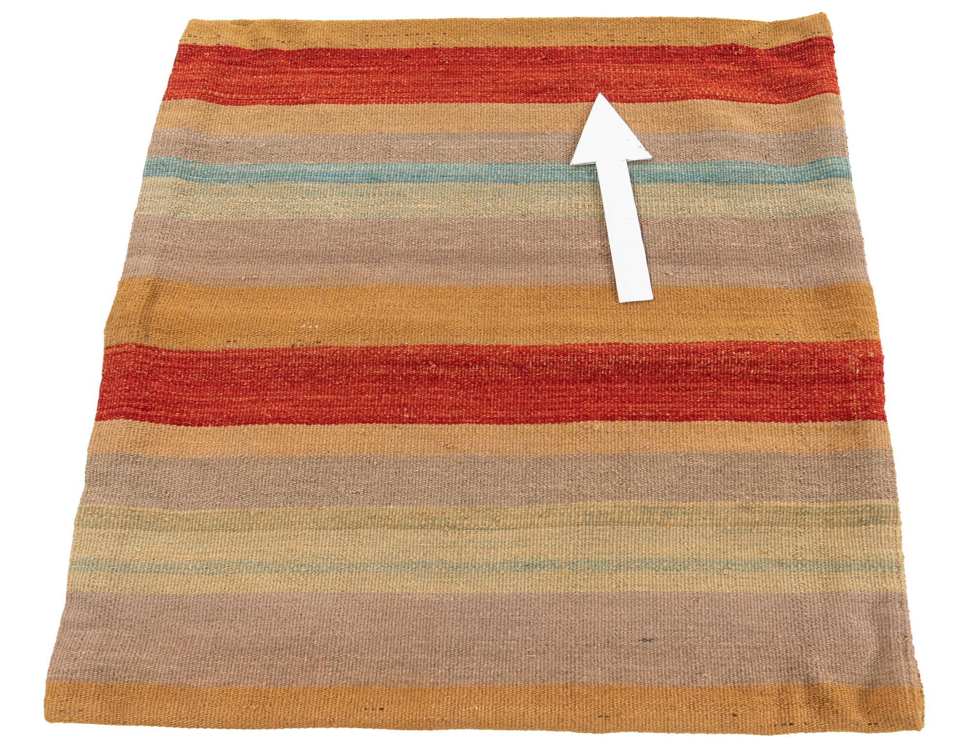 2' 4 x 2' 5 Hand Woven Pillow Wool Square Rug