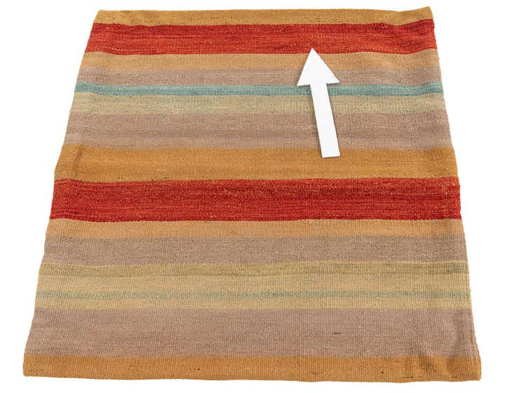 2' 4 x 2' 5 Hand Woven Pillow Wool Square Rug