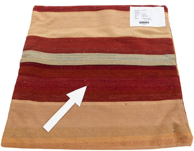 Detail image of 2' 5 x 2' 5 Hand Woven Pillow Wool Square Rug