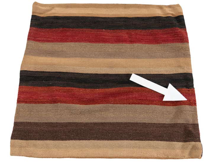 2' 5 x 2' 5 Hand Woven Pillow Wool Square Rug