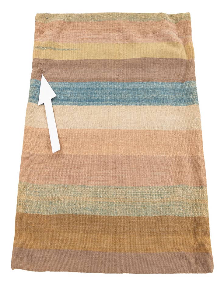 Detail image of 2' 5 x 2' 6 Hand Woven Pillow Wool Square Rug