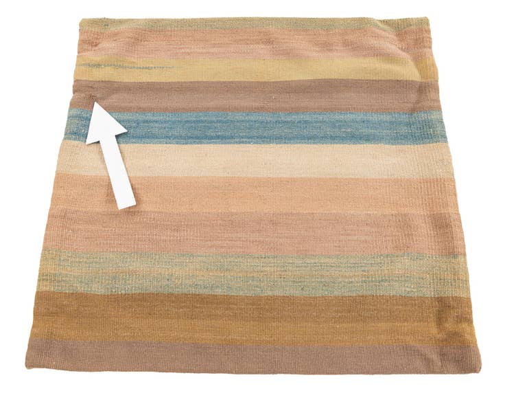 Detail image of 2' 5 x 2' 6 Hand Woven Pillow Wool Square Rug