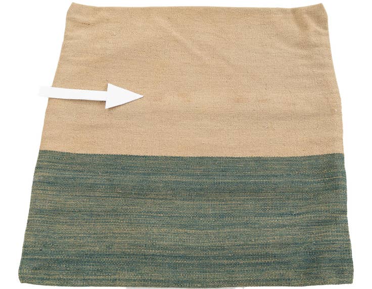 Detail image of 2' 4 x 2' 5 Hand Woven Pillow Wool Square Rug