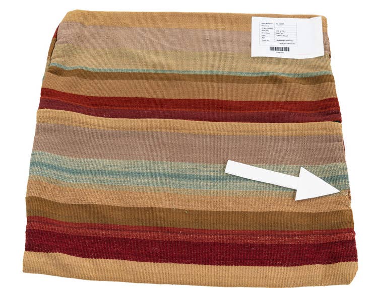 Detail image of 2' 3 x 2' 4 Hand Woven Pillow Wool Square Rug