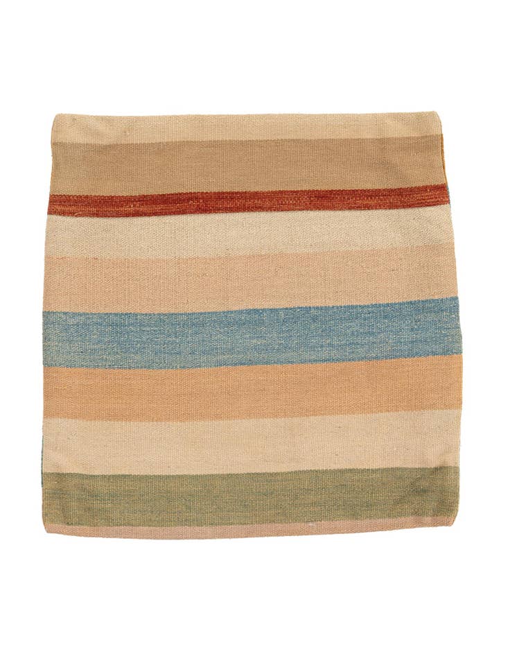 Detail image of 2' 4 x 2' 5 Hand Woven Pillow Wool Square Rug