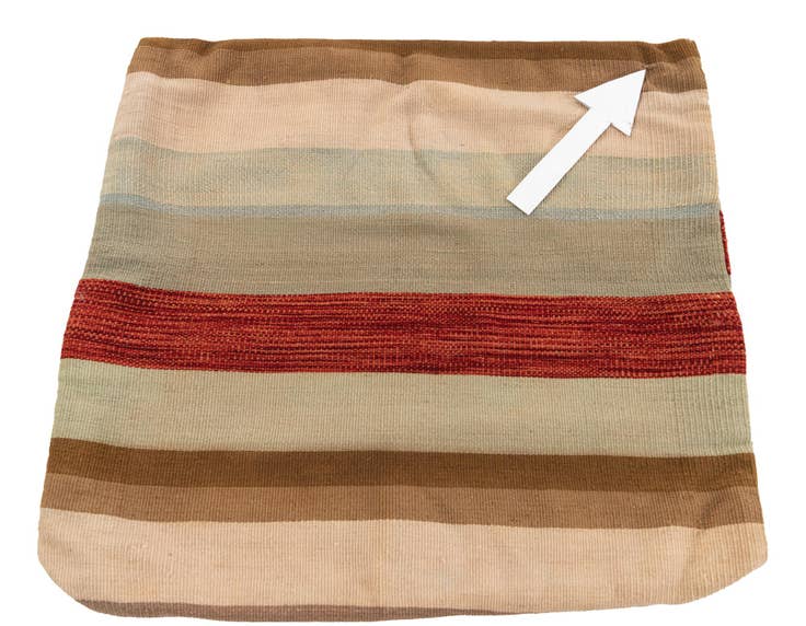 Detail image of 2' 3 x 2' 4 Hand Woven Pillow Wool Square Rug