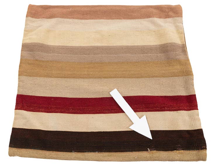 Detail image of 2' 5 x 2' 5 Hand Woven Pillow Wool Square Rug