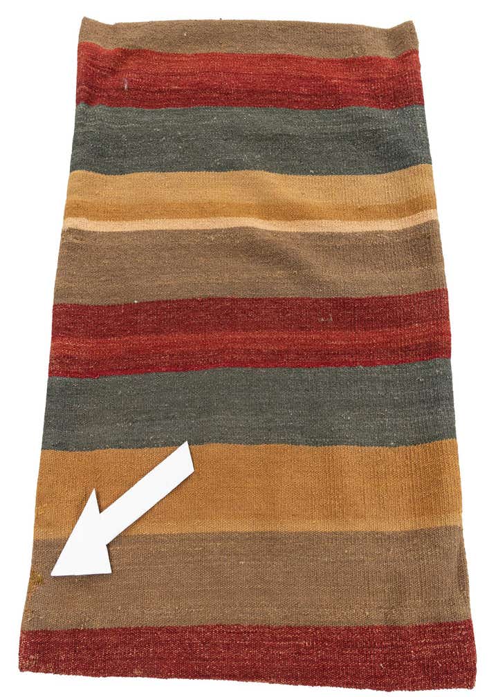 2' 5 x 2' 5 Hand Woven Pillow Wool Square Rug