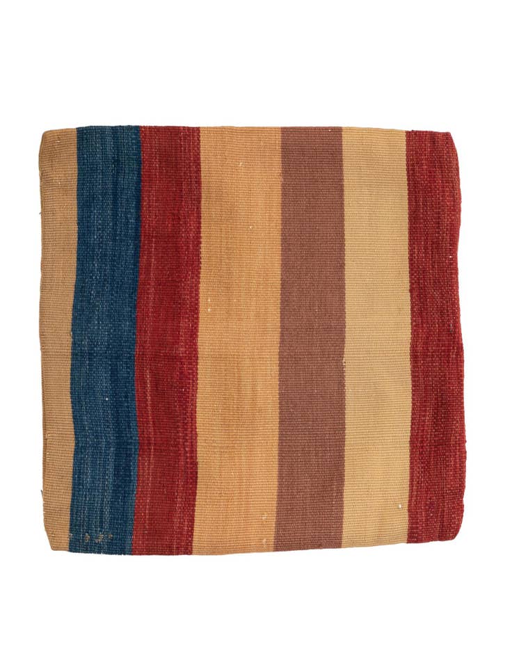Detail image of 1' 6 x 1' 7 Hand Woven Pillow Wool Square Rug