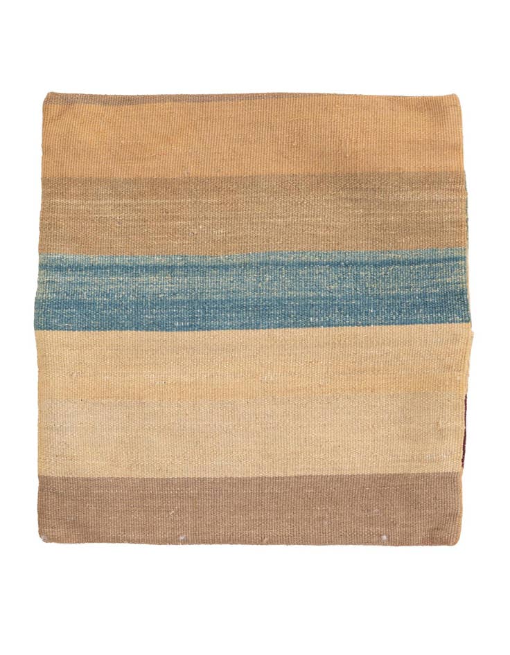 Detail image of 1' 5 x 1' 6 Hand Woven Pillow Wool Square Rug