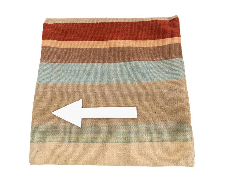 Detail image of 1' 6 x 1' 6 Hand Woven Pillow Wool Square Rug