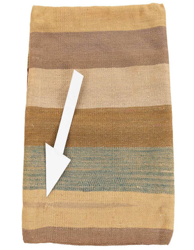 Detail image of 1' 6 x 1' 6  Hand Woven Pillow Wool Square Rug