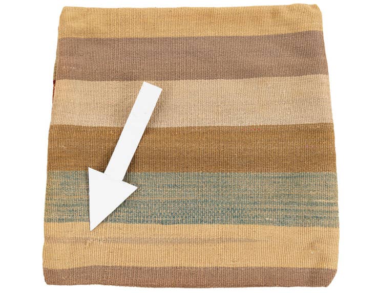 Detail image of 1' 6 x 1' 6 Hand Woven Pillow Wool Square Rug