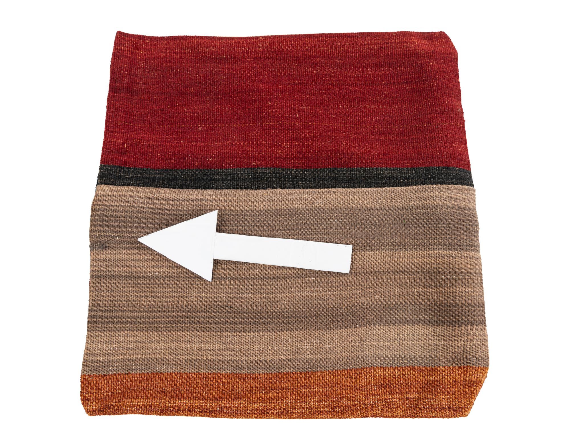 1' 6 x 1' 7 Hand Woven Pillow Wool Square Rug
