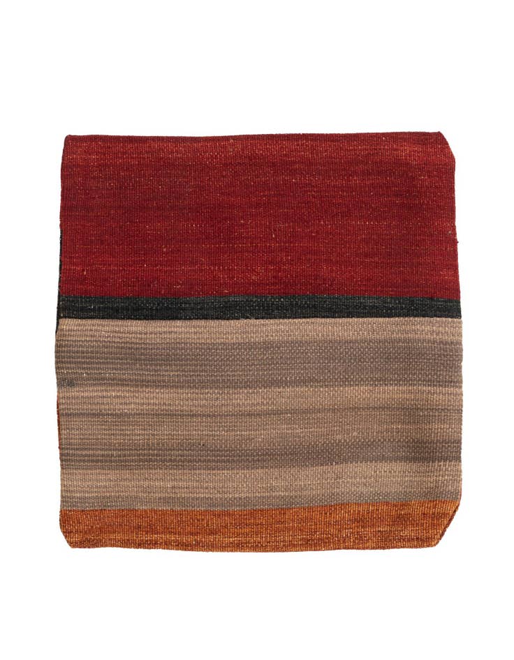 Detail image of 1' 6 x 1' 7 Hand Woven Pillow Wool Square Rug