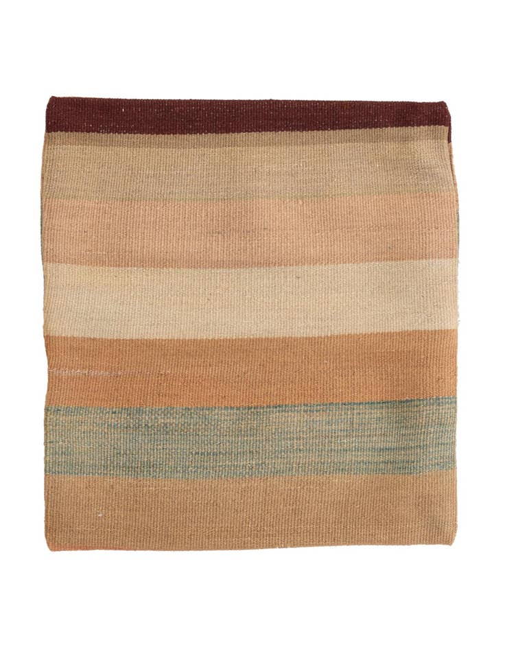 Detail image of 1' 5 x 1' 5 Hand Woven Pillow Wool Square Rug