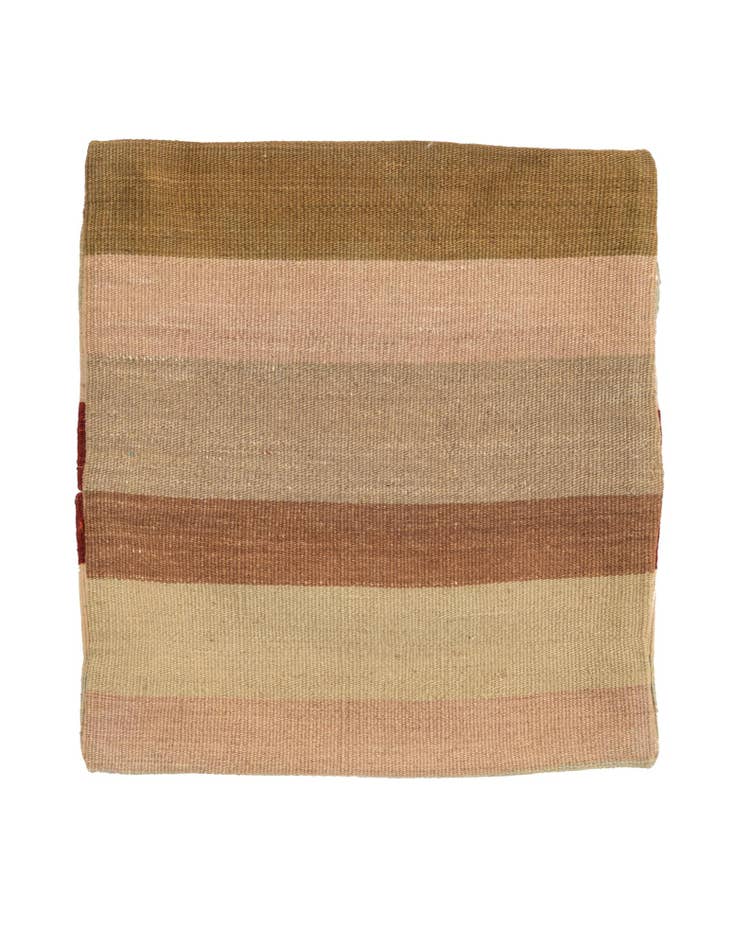 Detail image of 1' 5 x 1' 7 Hand Woven Pillow Wool Square Rug