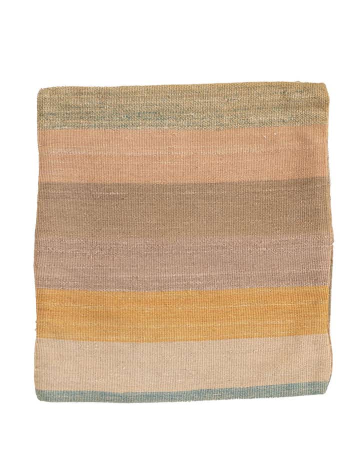 1' 6 x 1' 7 Hand Woven Pillow Wool Square Rug