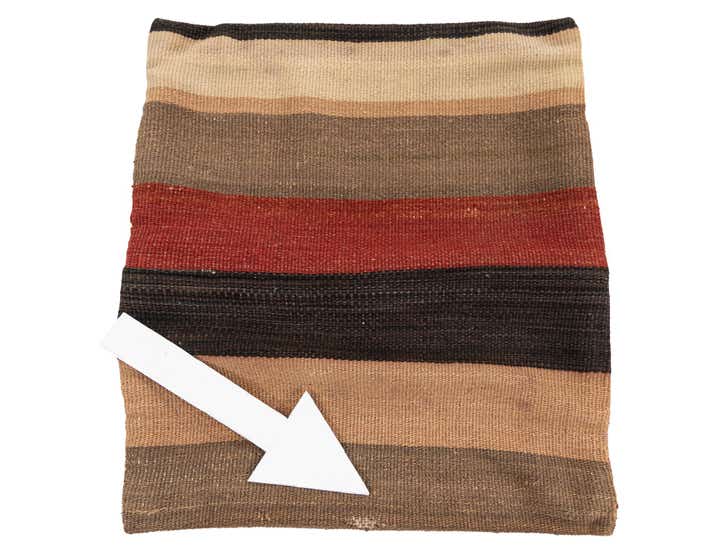1' 4 x 1' 6 Hand Woven Pillow Wool Square Rug