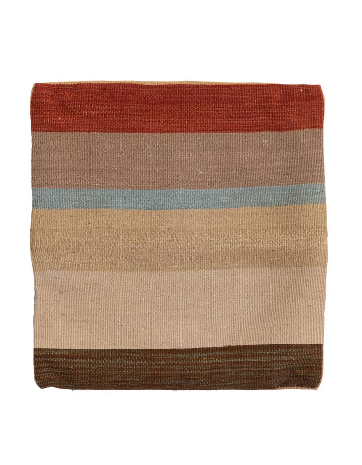 Detail image of 1' 5 x 1' 6 Hand Woven Pillow Wool Square Rug