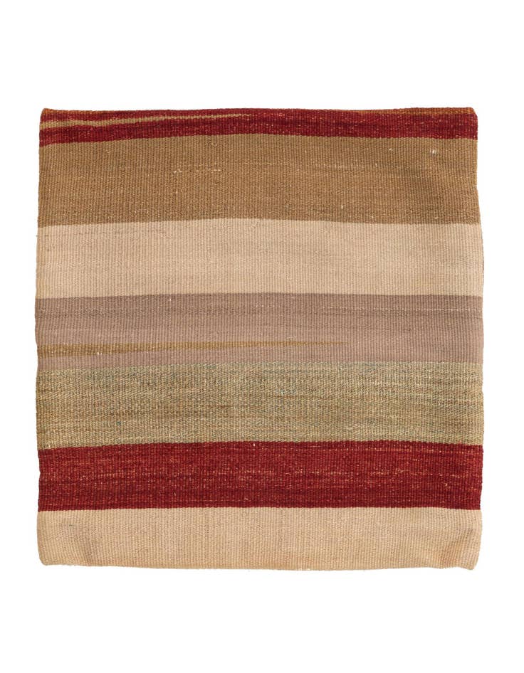 Detail image of 1' 6 x 1' 7 Hand Woven Pillow Wool Square Rug