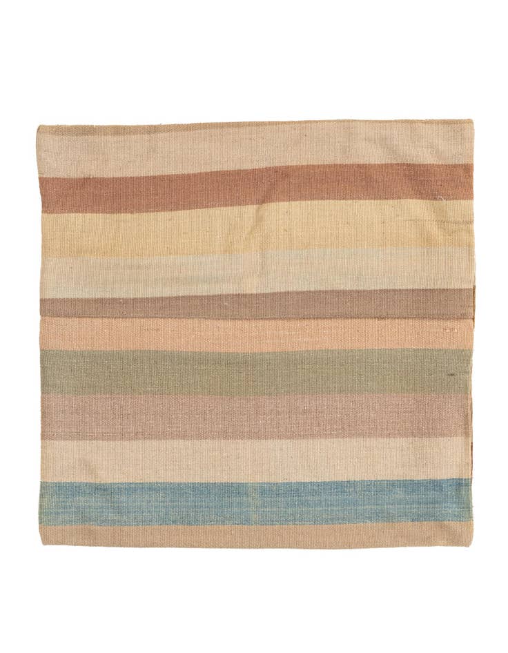 Detail image of 2' 5 x 2' 6 Hand Woven Pillow Wool Square Rug
