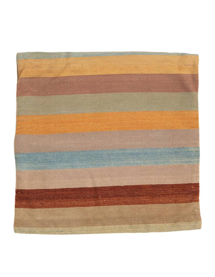 Detail image of 2' 5 x 2' 6 Hand Woven Pillow Wool Square Rug