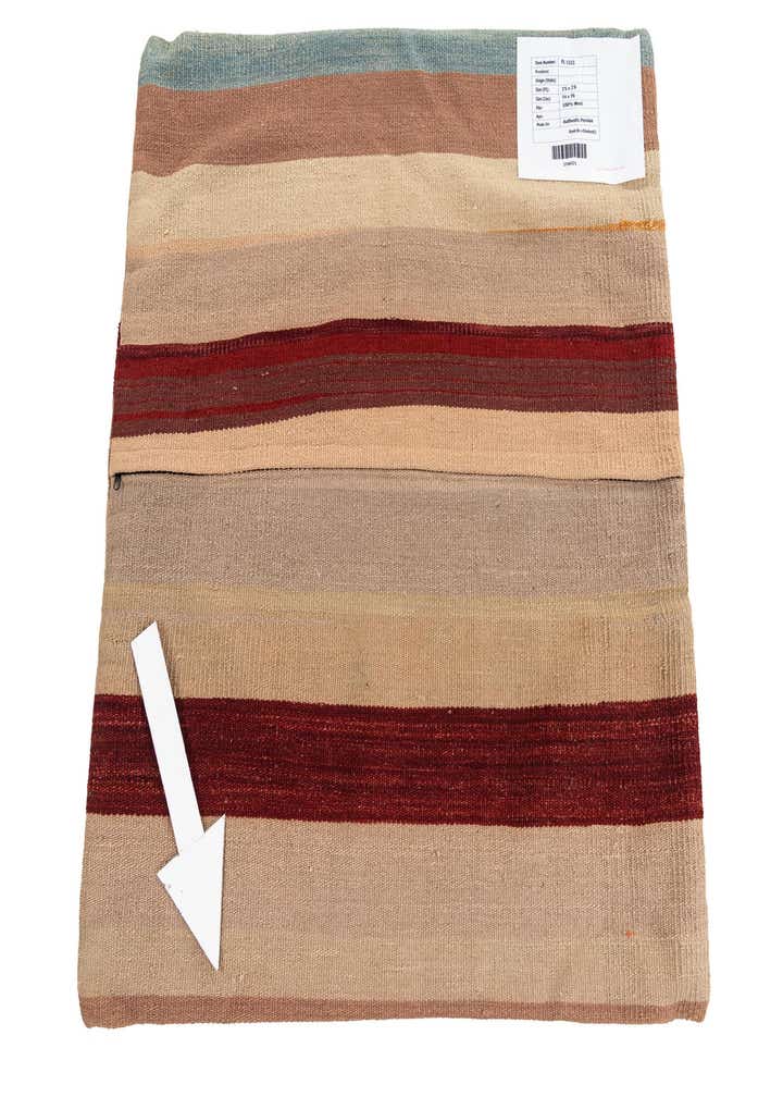 2' 5 x 2' 6 Hand Woven Pillow Wool Square Rug