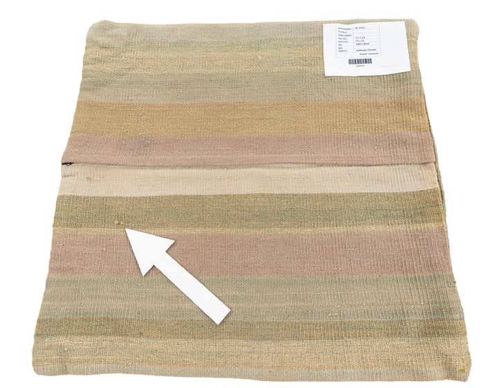 2' 5 x 2' 5 Hand Woven Pillow Wool Square Rug