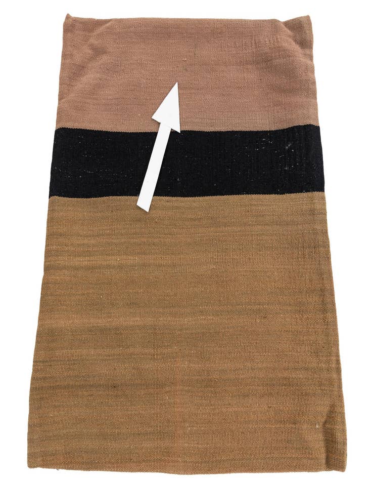 Detail image of 2' 4 x 2' 5  Hand Woven Pillow Wool Square Rug