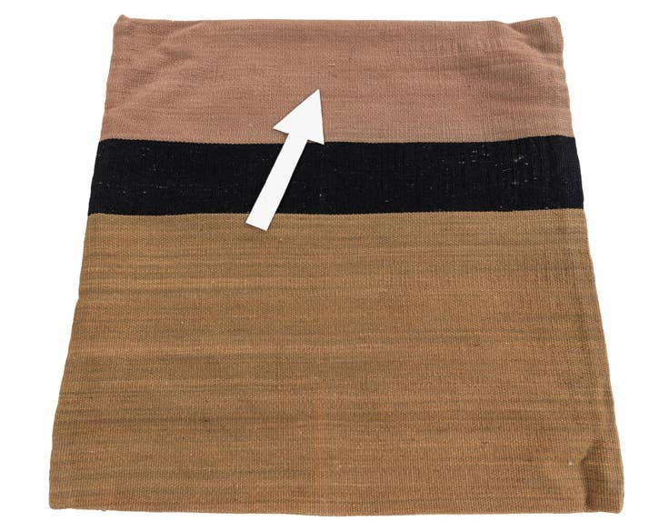 Detail image of 2' 4 x 2' 5 Hand Woven Pillow Wool Square Rug