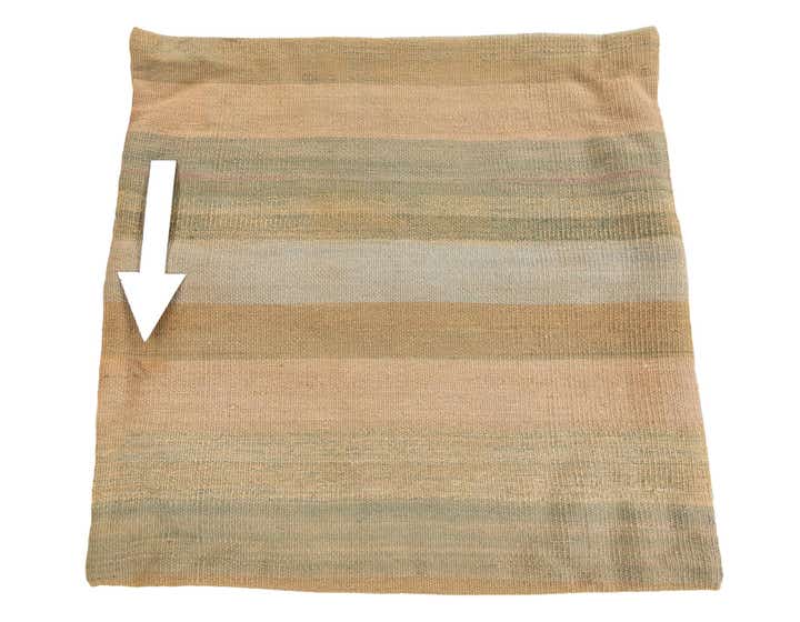 2' 5 x 2' 5 Hand Woven Pillow Wool Square Rug