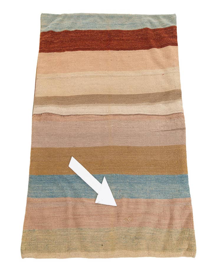 Detail image of 2' 5 x 2' 6 Hand Woven Pillow Wool Square Rug