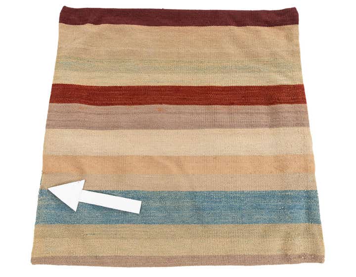 2' 5 x 2' 5 Hand Woven Pillow Wool Square Rug