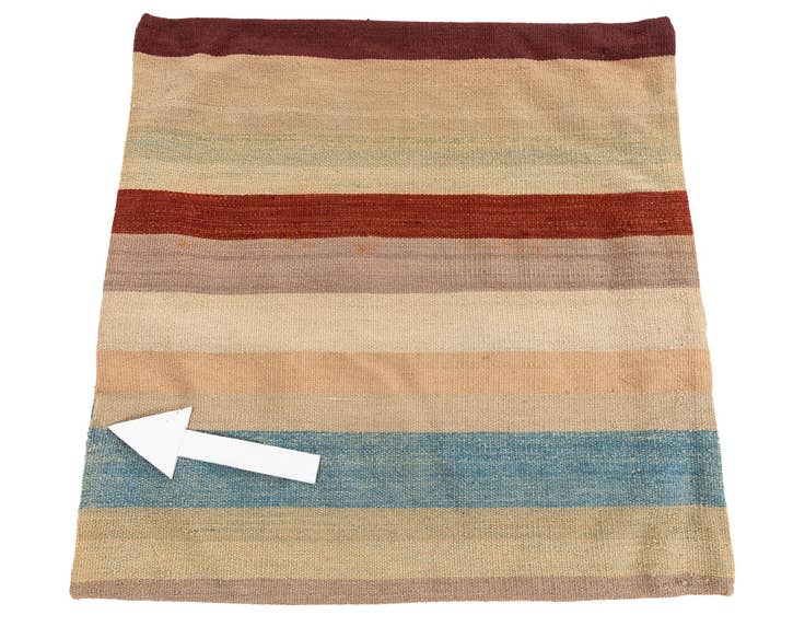 Detail image of 2' 5 x 2' 5 Hand Woven Pillow Wool Square Rug